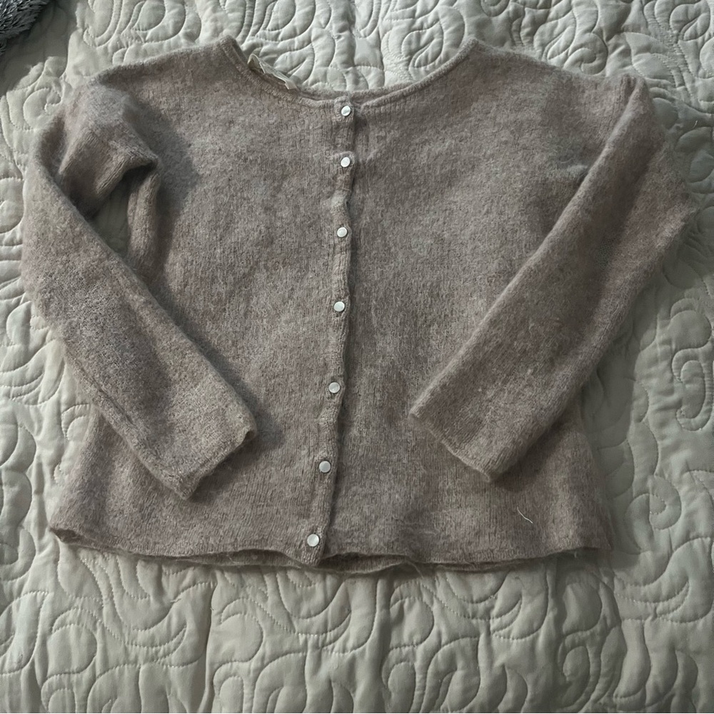 Sezane Beige Cardigan Sweater (fits like an XS)
